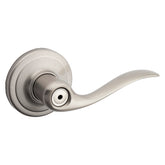 Kwikset Signature Series 730TNL15RCALRCS Privacy Door Lever, Thumbturn Lock, Satin Nickel, Zinc, Residential, 2 Grade